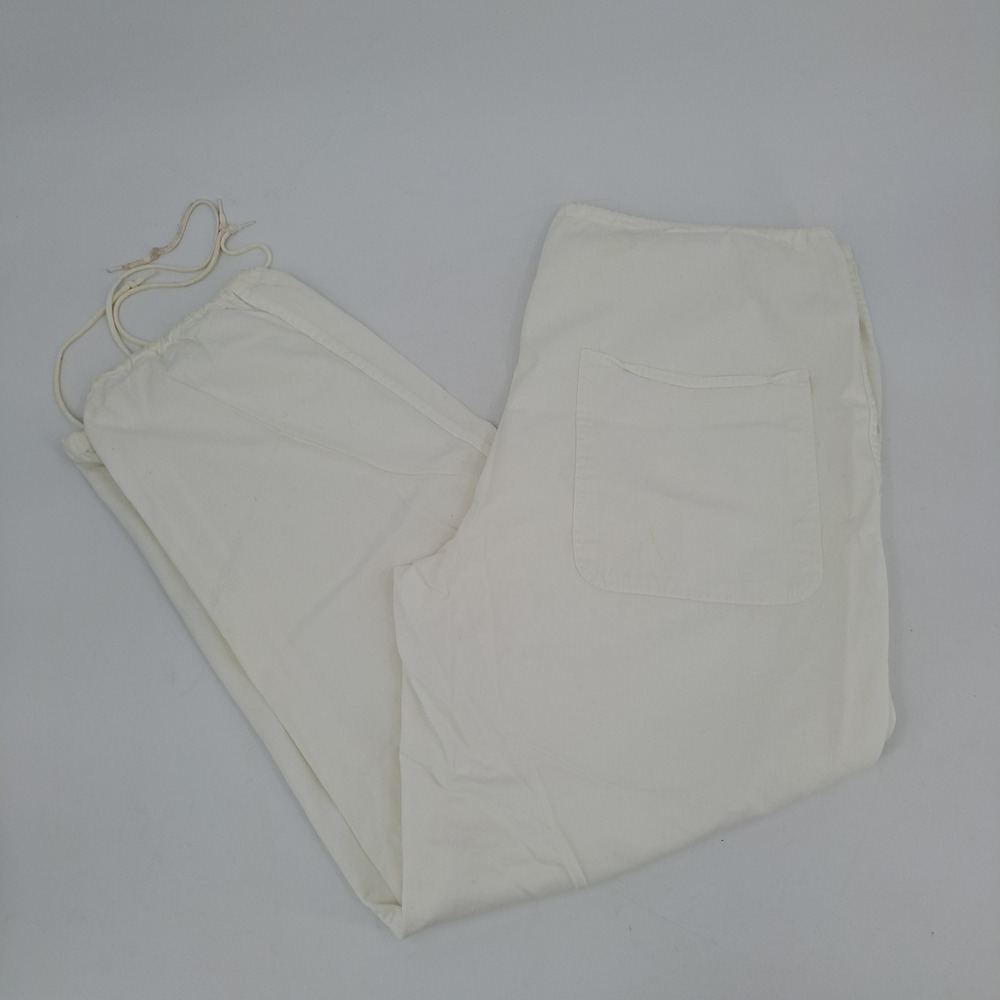 UFO Parachute Pants Men One Size Cotton White Drawstring Baggy Made in USA